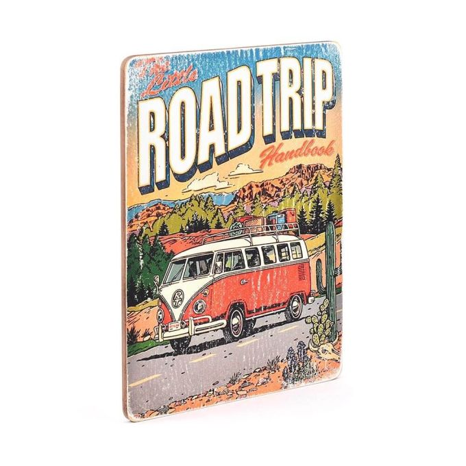 Деревянный постер "VW #4 The little Road Trip"