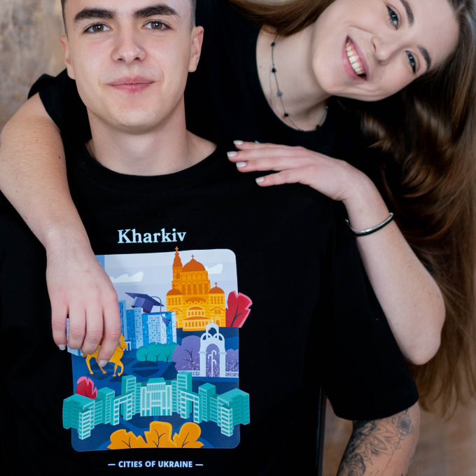 Футболка Maliunky Харків  (чорна)