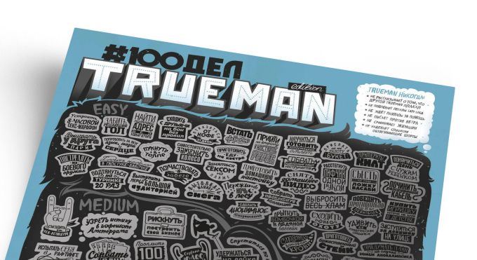 Скретч постер 100СПРАВ для справжнього хлопця True Man Edition