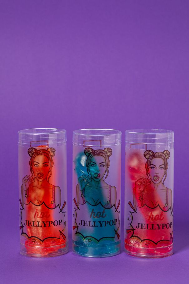 Цукерки Jelly Bar HOT Jellypop Ягідний джин