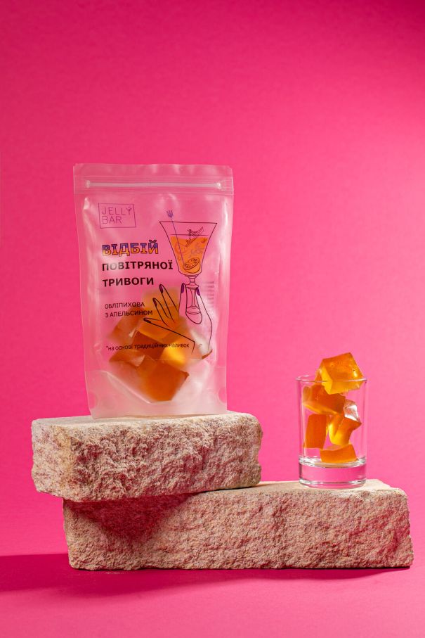 Алкогольні желейні цукерки Jelly Bar Обліпихова наливка з апельсином