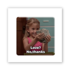 3D-стікер "Love? No Thanks"