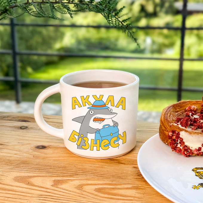 Чашка Orner х Maliunok «Акула бізнесу»
