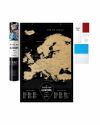 Скретч Карта Європи чорна Travel Map Black Europe