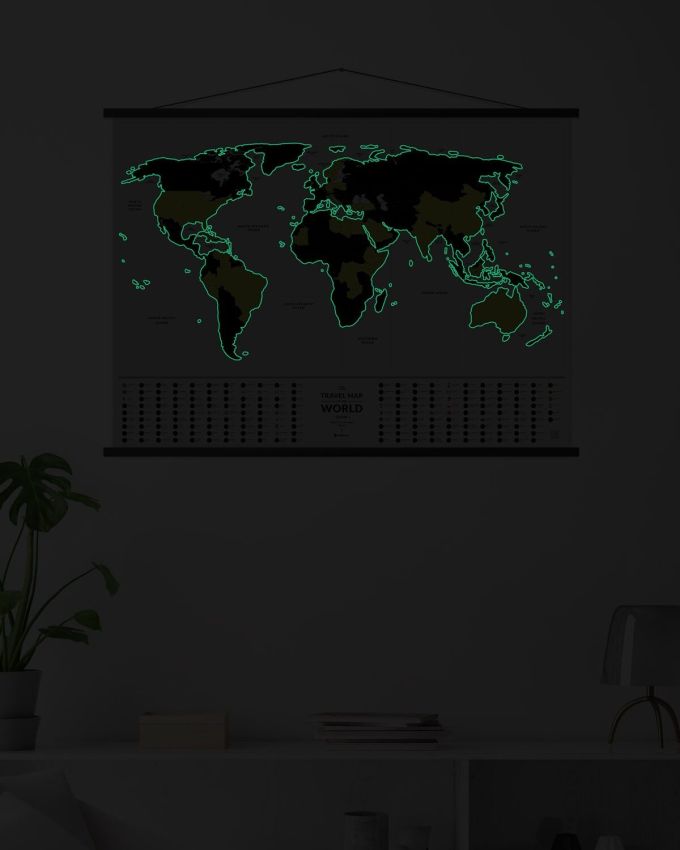 Скретч Карта Світу, що світиться Travel Map Glow World