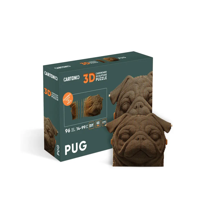Картонний 3Д пазл "Pug"
