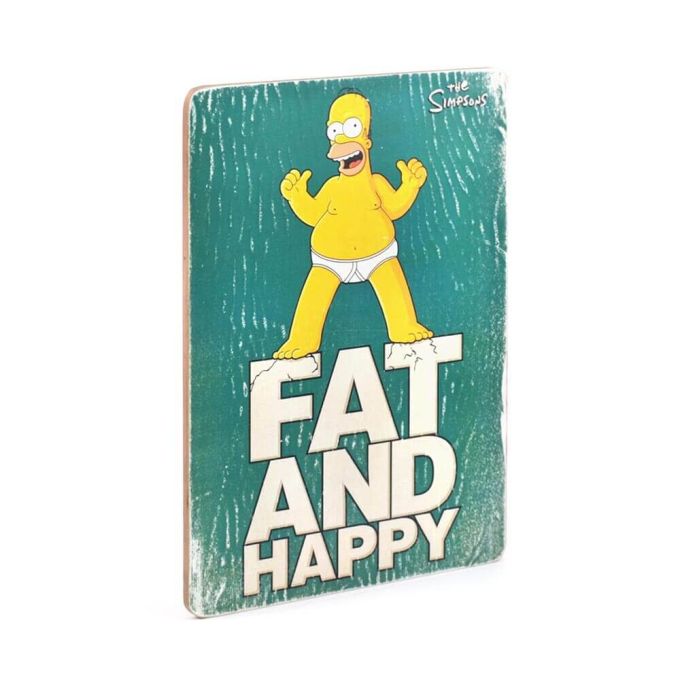 Дерев'яний постер "The Simpsons # 11 Fat and Happy (green)"
