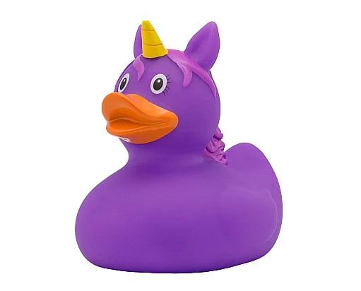 Качка FunnyDucks Єдиноріг пурпурний