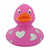 Качка FunnyDucks Рожева в білих сердечках